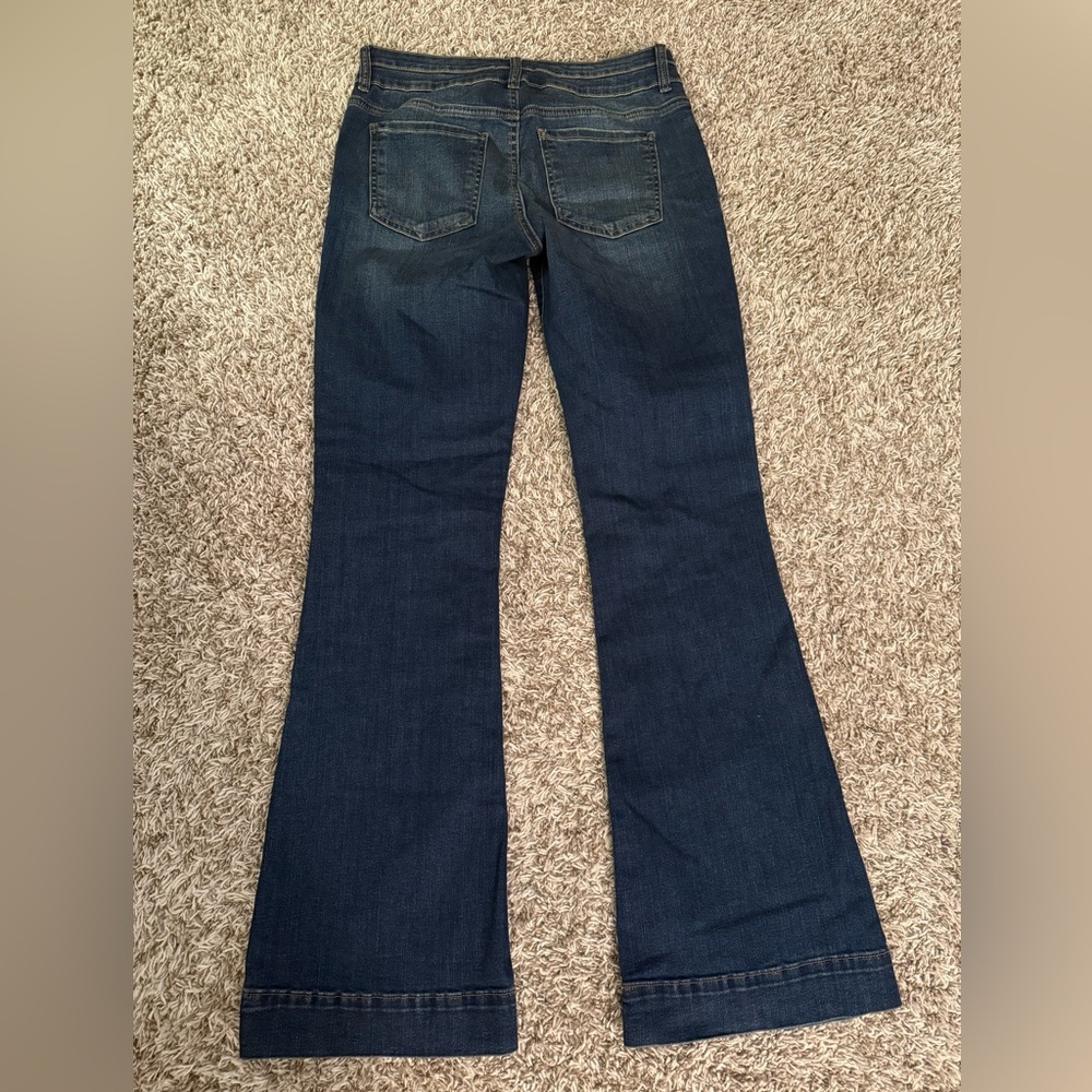 Kut from the Kloth Medium Blue Wide Leg Jeans - Picture 6 of 11